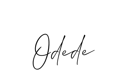 Allison_Script is a professional signature style that is perfect for those who want to add a touch of class to their signature. It is also a great choice for those who want to make their signature more unique. Get Odede name to fancy signature for free. Odede signature style 2 images and pictures png