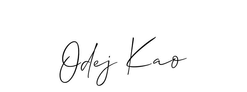 It looks lik you need a new signature style for name Odej Kao. Design unique handwritten (Allison_Script) signature with our free signature maker in just a few clicks. Odej Kao signature style 2 images and pictures png