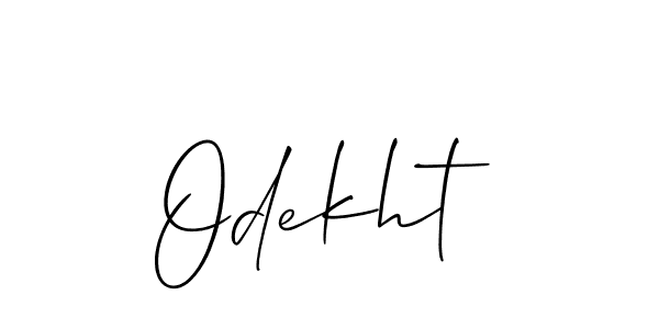 How to Draw Odekht signature style? Allison_Script is a latest design signature styles for name Odekht. Odekht signature style 2 images and pictures png