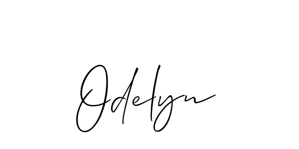 How to Draw Odelyn signature style? Allison_Script is a latest design signature styles for name Odelyn. Odelyn signature style 2 images and pictures png