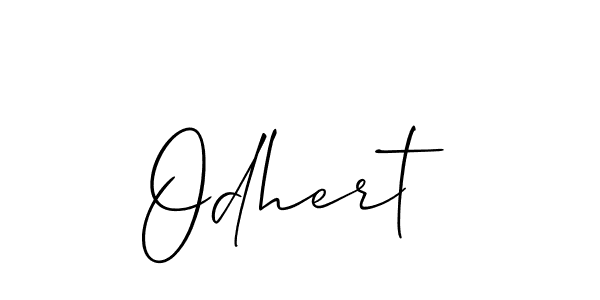 You should practise on your own different ways (Allison_Script) to write your name (Odhert) in signature. don't let someone else do it for you. Odhert signature style 2 images and pictures png