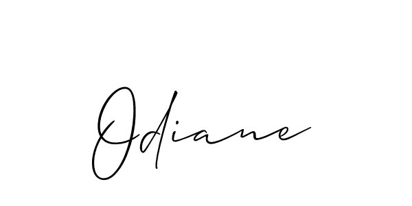 It looks lik you need a new signature style for name Odiane. Design unique handwritten (Allison_Script) signature with our free signature maker in just a few clicks. Odiane signature style 2 images and pictures png