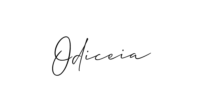 Similarly Allison_Script is the best handwritten signature design. Signature creator online .You can use it as an online autograph creator for name Odiceia. Odiceia signature style 2 images and pictures png