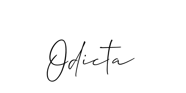 How to make Odicta name signature. Use Allison_Script style for creating short signs online. This is the latest handwritten sign. Odicta signature style 2 images and pictures png