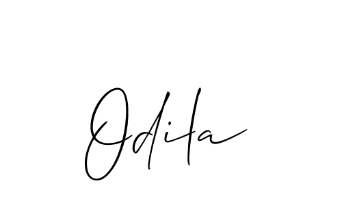 Make a beautiful signature design for name Odila. With this signature (Allison_Script) style, you can create a handwritten signature for free. Odila signature style 2 images and pictures png
