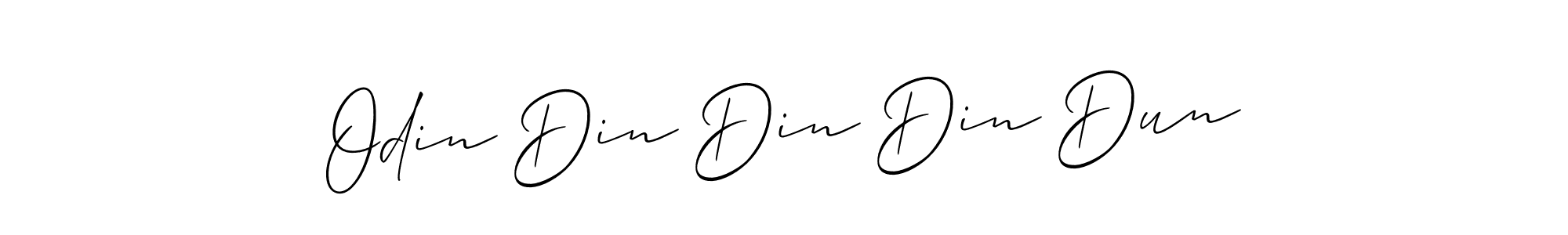 How to Draw Odin Din Din Din Dun signature style? Allison_Script is a latest design signature styles for name Odin Din Din Din Dun. Odin Din Din Din Dun signature style 2 images and pictures png