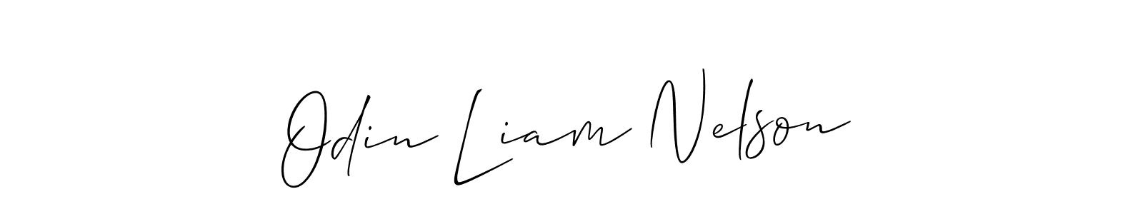 Similarly Allison_Script is the best handwritten signature design. Signature creator online .You can use it as an online autograph creator for name Odin Liam Nelson. Odin Liam Nelson signature style 2 images and pictures png