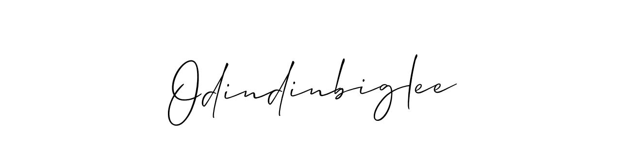 How to make Odindinbiglee signature? Allison_Script is a professional autograph style. Create handwritten signature for Odindinbiglee name. Odindinbiglee signature style 2 images and pictures png