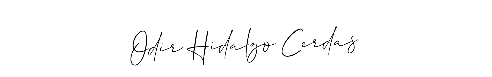 How to make Odir Hidalgo Cerdas signature? Allison_Script is a professional autograph style. Create handwritten signature for Odir Hidalgo Cerdas name. Odir Hidalgo Cerdas signature style 2 images and pictures png