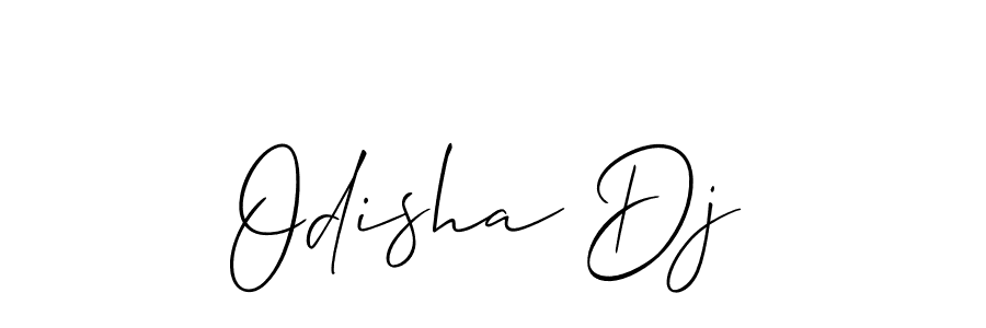 Make a beautiful signature design for name Odisha Dj. With this signature (Allison_Script) style, you can create a handwritten signature for free. Odisha Dj signature style 2 images and pictures png