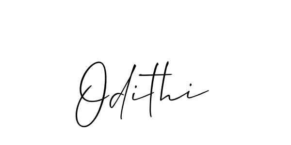 Design your own signature with our free online signature maker. With this signature software, you can create a handwritten (Allison_Script) signature for name Odithi. Odithi signature style 2 images and pictures png