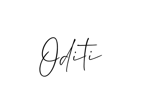 Make a beautiful signature design for name Oditi. With this signature (Allison_Script) style, you can create a handwritten signature for free. Oditi signature style 2 images and pictures png
