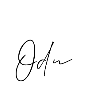 You should practise on your own different ways (Allison_Script) to write your name (Odn) in signature. don't let someone else do it for you. Odn signature style 2 images and pictures png