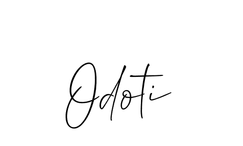 Also we have Odoti name is the best signature style. Create professional handwritten signature collection using Allison_Script autograph style. Odoti signature style 2 images and pictures png