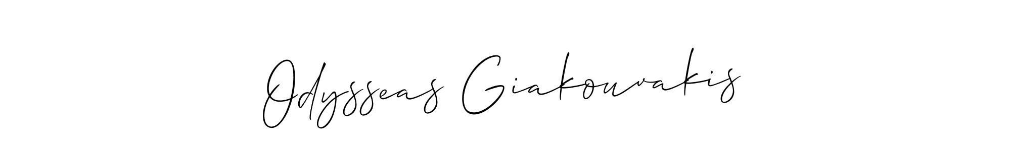 Make a beautiful signature design for name Odysseas Giakouvakis. With this signature (Allison_Script) style, you can create a handwritten signature for free. Odysseas Giakouvakis signature style 2 images and pictures png