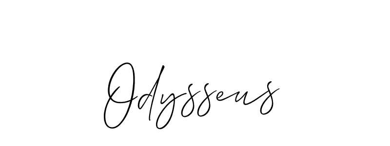 How to make Odysseus signature? Allison_Script is a professional autograph style. Create handwritten signature for Odysseus name. Odysseus signature style 2 images and pictures png