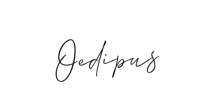 Design your own signature with our free online signature maker. With this signature software, you can create a handwritten (Allison_Script) signature for name Oedipus. Oedipus signature style 2 images and pictures png