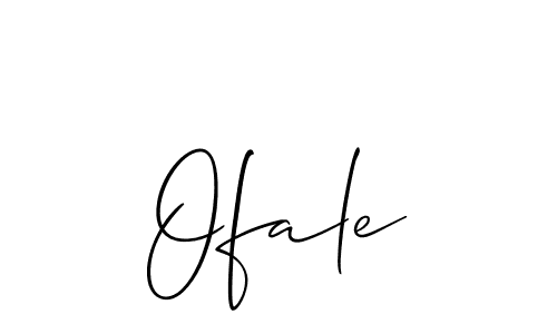 Create a beautiful signature design for name Ofale. With this signature (Allison_Script) fonts, you can make a handwritten signature for free. Ofale signature style 2 images and pictures png