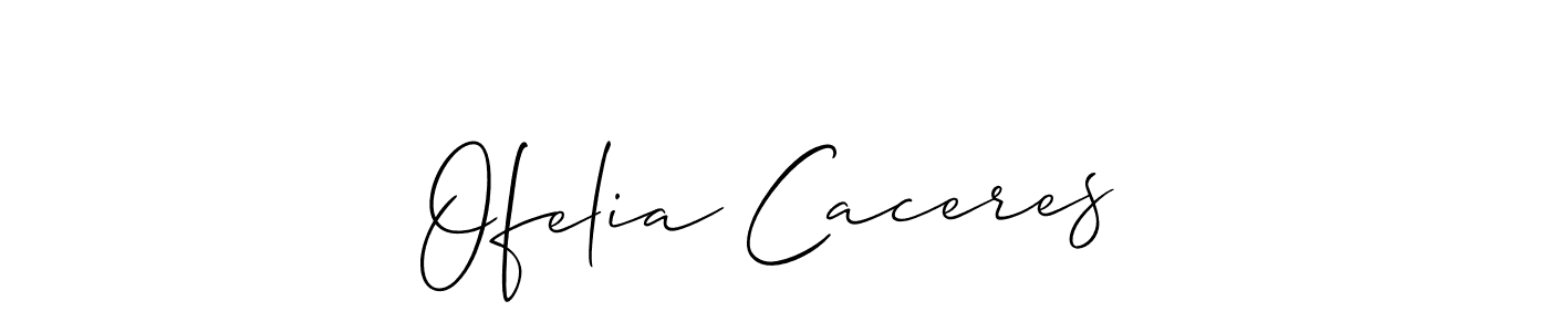 How to make Ofelia Caceres signature? Allison_Script is a professional autograph style. Create handwritten signature for Ofelia Caceres name. Ofelia Caceres signature style 2 images and pictures png