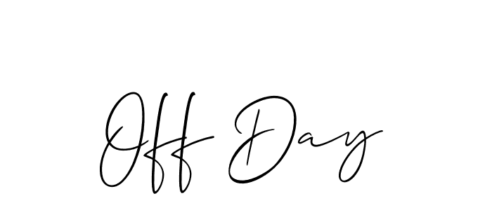 Make a beautiful signature design for name Off Day. Use this online signature maker to create a handwritten signature for free. Off Day signature style 2 images and pictures png