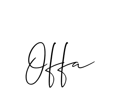 Design your own signature with our free online signature maker. With this signature software, you can create a handwritten (Allison_Script) signature for name Offa. Offa signature style 2 images and pictures png