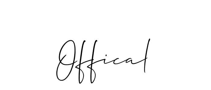 How to make Offical signature? Allison_Script is a professional autograph style. Create handwritten signature for Offical name. Offical signature style 2 images and pictures png