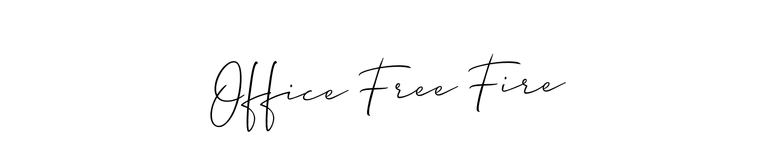 Create a beautiful signature design for name Office Free Fire. With this signature (Allison_Script) fonts, you can make a handwritten signature for free. Office Free Fire signature style 2 images and pictures png