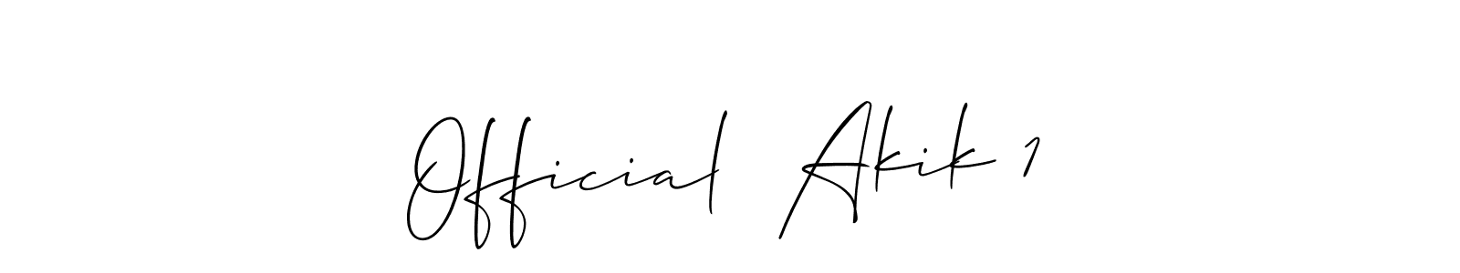 Similarly Allison_Script is the best handwritten signature design. Signature creator online .You can use it as an online autograph creator for name Official  Akik 1. Official  Akik 1 signature style 2 images and pictures png