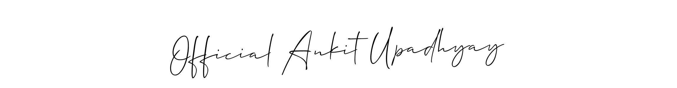 Similarly Allison_Script is the best handwritten signature design. Signature creator online .You can use it as an online autograph creator for name Official Ankit Upadhyay. Official Ankit Upadhyay signature style 2 images and pictures png