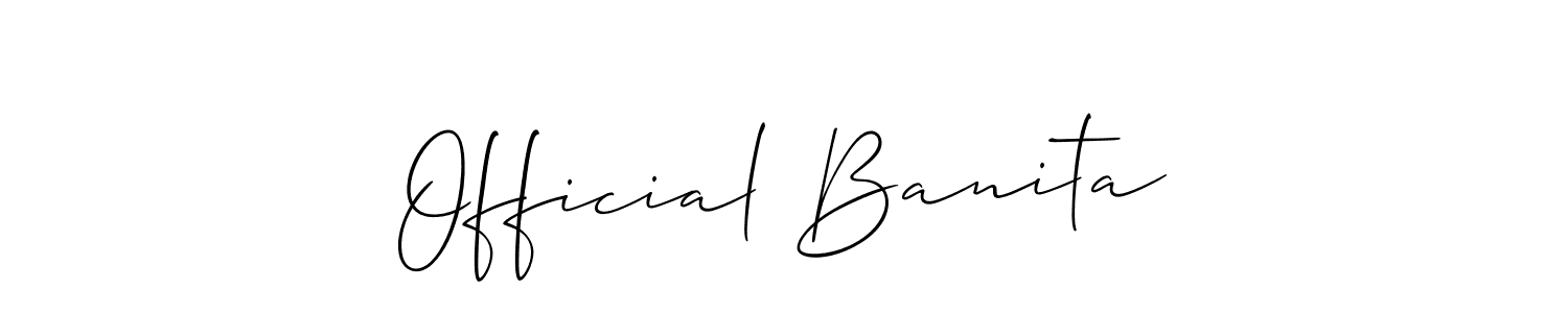 How to Draw Official Banita signature style? Allison_Script is a latest design signature styles for name Official Banita. Official Banita signature style 2 images and pictures png