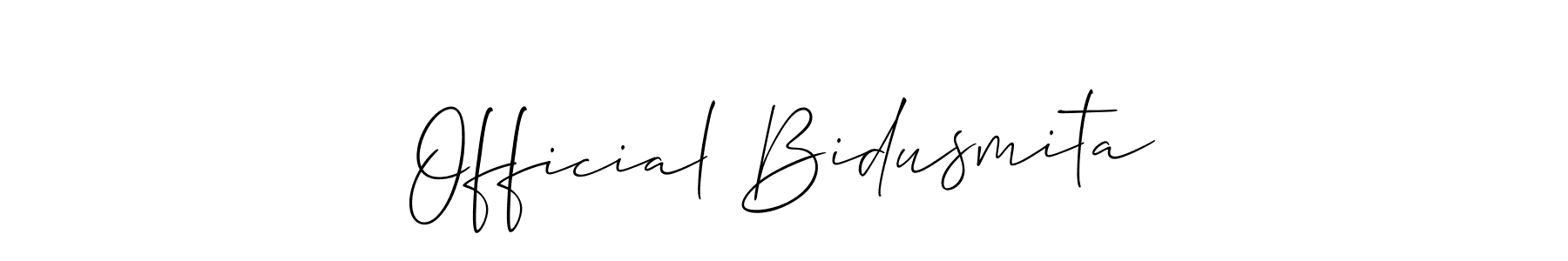 It looks lik you need a new signature style for name Official Bidusmita. Design unique handwritten (Allison_Script) signature with our free signature maker in just a few clicks. Official Bidusmita signature style 2 images and pictures png