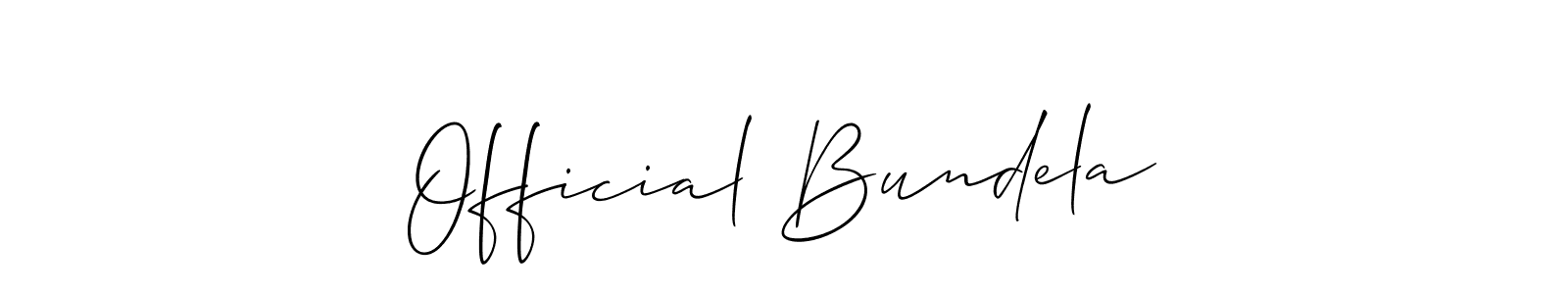 Allison_Script is a professional signature style that is perfect for those who want to add a touch of class to their signature. It is also a great choice for those who want to make their signature more unique. Get Official Bundela name to fancy signature for free. Official Bundela signature style 2 images and pictures png