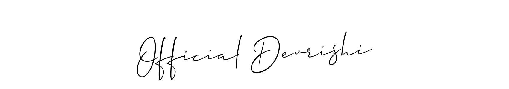 Check out images of Autograph of Official Devrishi name. Actor Official Devrishi Signature Style. Allison_Script is a professional sign style online. Official Devrishi signature style 2 images and pictures png