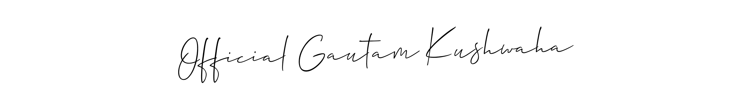 if you are searching for the best signature style for your name Official Gautam Kushwaha. so please give up your signature search. here we have designed multiple signature styles  using Allison_Script. Official Gautam Kushwaha signature style 2 images and pictures png