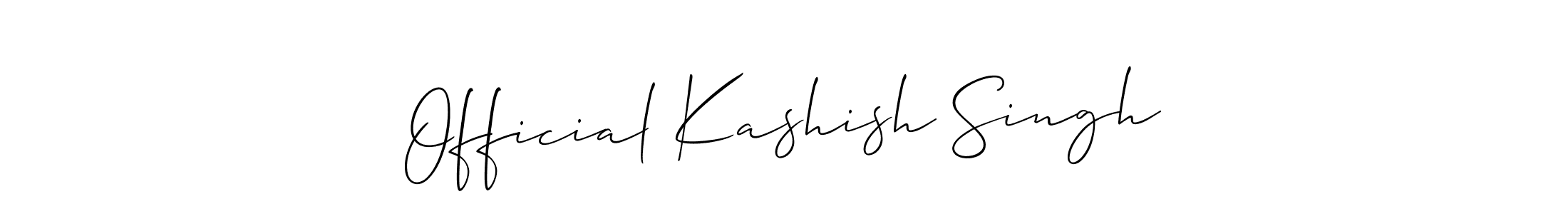 It looks lik you need a new signature style for name Official Kashish Singh. Design unique handwritten (Allison_Script) signature with our free signature maker in just a few clicks. Official Kashish Singh signature style 2 images and pictures png