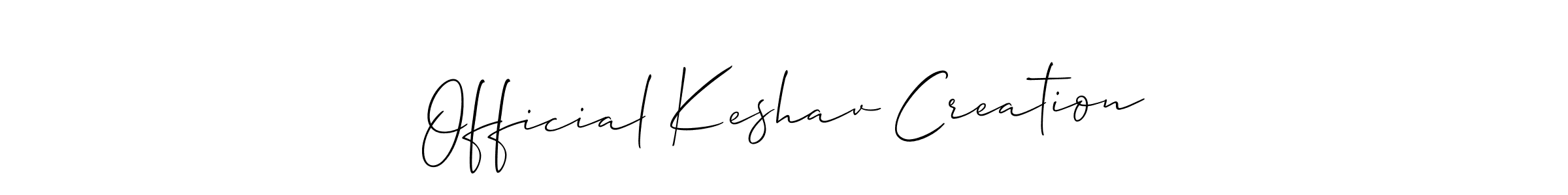How to Draw Official Keshav Creation signature style? Allison_Script is a latest design signature styles for name Official Keshav Creation. Official Keshav Creation signature style 2 images and pictures png