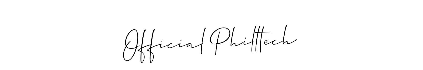 Allison_Script is a professional signature style that is perfect for those who want to add a touch of class to their signature. It is also a great choice for those who want to make their signature more unique. Get Official Philltech name to fancy signature for free. Official Philltech signature style 2 images and pictures png