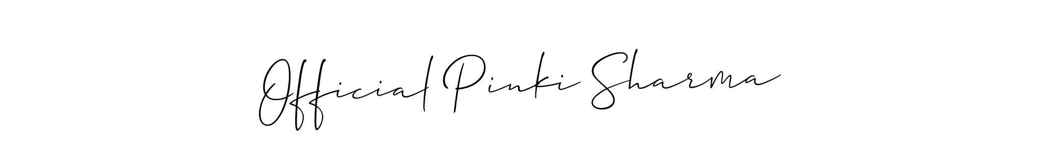 Once you've used our free online signature maker to create your best signature Allison_Script style, it's time to enjoy all of the benefits that Official Pinki Sharma name signing documents. Official Pinki Sharma signature style 2 images and pictures png