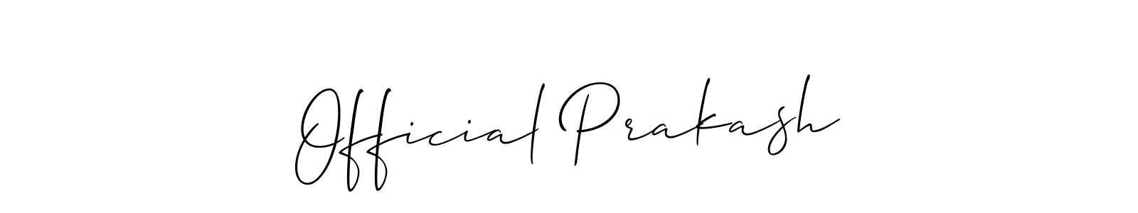 How to make Official Prakash signature? Allison_Script is a professional autograph style. Create handwritten signature for Official Prakash name. Official Prakash signature style 2 images and pictures png