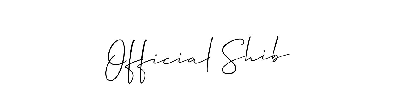 It looks lik you need a new signature style for name Official Shib. Design unique handwritten (Allison_Script) signature with our free signature maker in just a few clicks. Official Shib signature style 2 images and pictures png