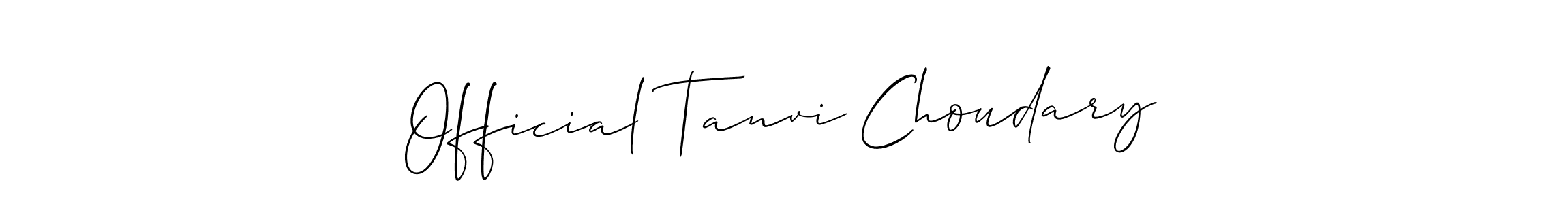 It looks lik you need a new signature style for name Official Tanvi Choudary. Design unique handwritten (Allison_Script) signature with our free signature maker in just a few clicks. Official Tanvi Choudary signature style 2 images and pictures png