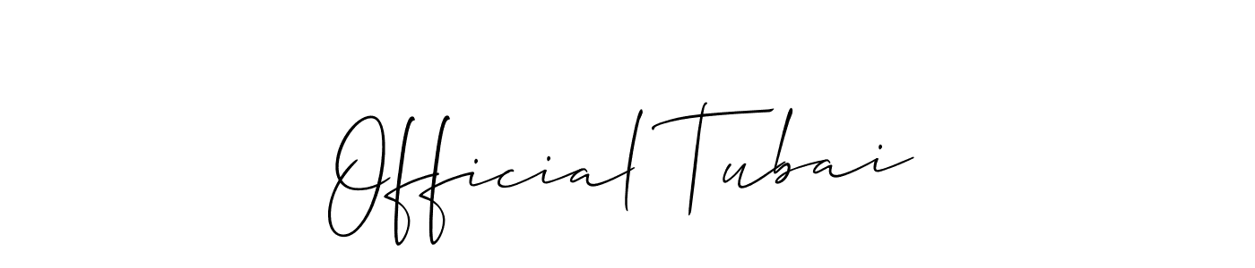 Make a short Official Tubai signature style. Manage your documents anywhere anytime using Allison_Script. Create and add eSignatures, submit forms, share and send files easily. Official Tubai signature style 2 images and pictures png