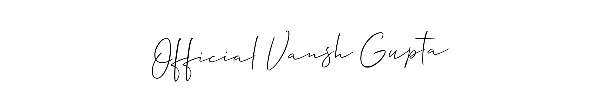 Best and Professional Signature Style for Official Vansh Gupta. Allison_Script Best Signature Style Collection. Official Vansh Gupta signature style 2 images and pictures png