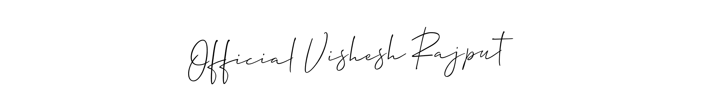 Also we have Official Vishesh Rajput name is the best signature style. Create professional handwritten signature collection using Allison_Script autograph style. Official Vishesh Rajput signature style 2 images and pictures png