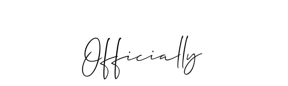 Use a signature maker to create a handwritten signature online. With this signature software, you can design (Allison_Script) your own signature for name Officially. Officially signature style 2 images and pictures png