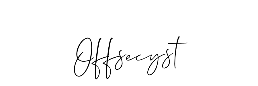 How to make Offsecyst name signature. Use Allison_Script style for creating short signs online. This is the latest handwritten sign. Offsecyst signature style 2 images and pictures png