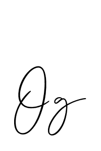 Make a beautiful signature design for name Og. With this signature (Allison_Script) style, you can create a handwritten signature for free. Og signature style 2 images and pictures png