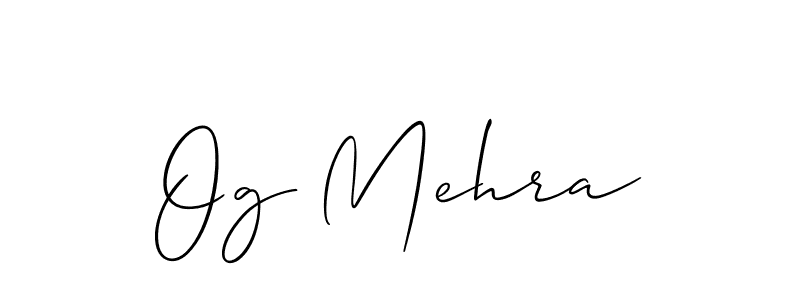 You can use this online signature creator to create a handwritten signature for the name Og Mehra. This is the best online autograph maker. Og Mehra signature style 2 images and pictures png