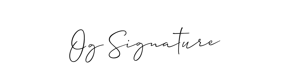 Og Signature stylish signature style. Best Handwritten Sign (Allison_Script) for my name. Handwritten Signature Collection Ideas for my name Og Signature. Og Signature signature style 2 images and pictures png