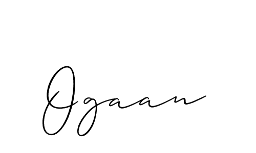 How to make Ogaan signature? Allison_Script is a professional autograph style. Create handwritten signature for Ogaan name. Ogaan signature style 2 images and pictures png